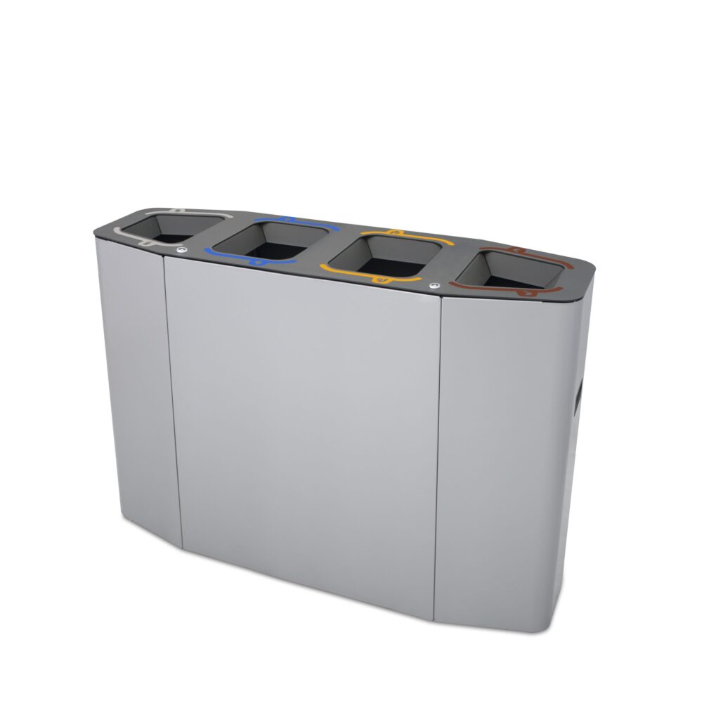 4 compartment recycling bin