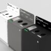 plastic waste chutes on Unisort recycling stations