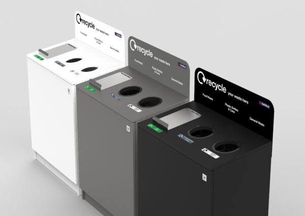 plastic waste chutes on Unisort recycling stations